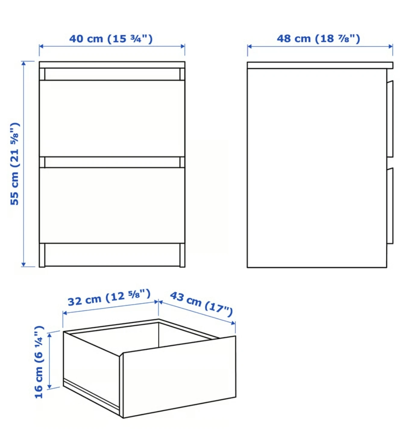 IKEA MALM Chest of 2 drawers for sale!! - photo 5