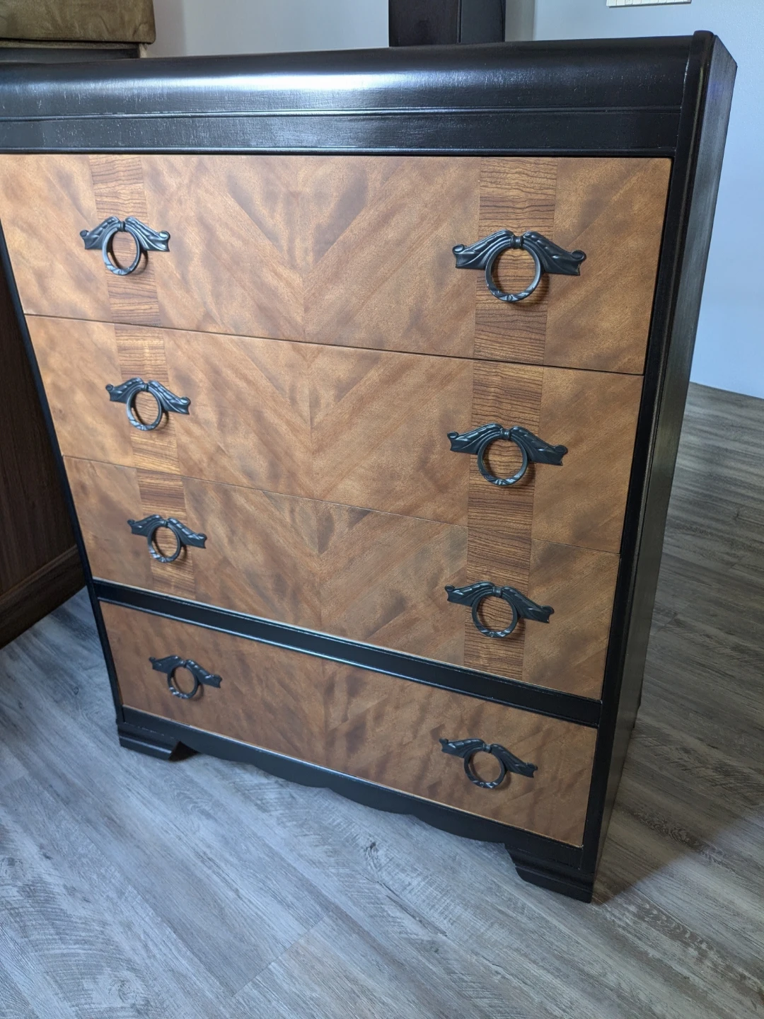 Stunning Refinished Vintage Dresser | Rich Wood Grain Finish - photo 3