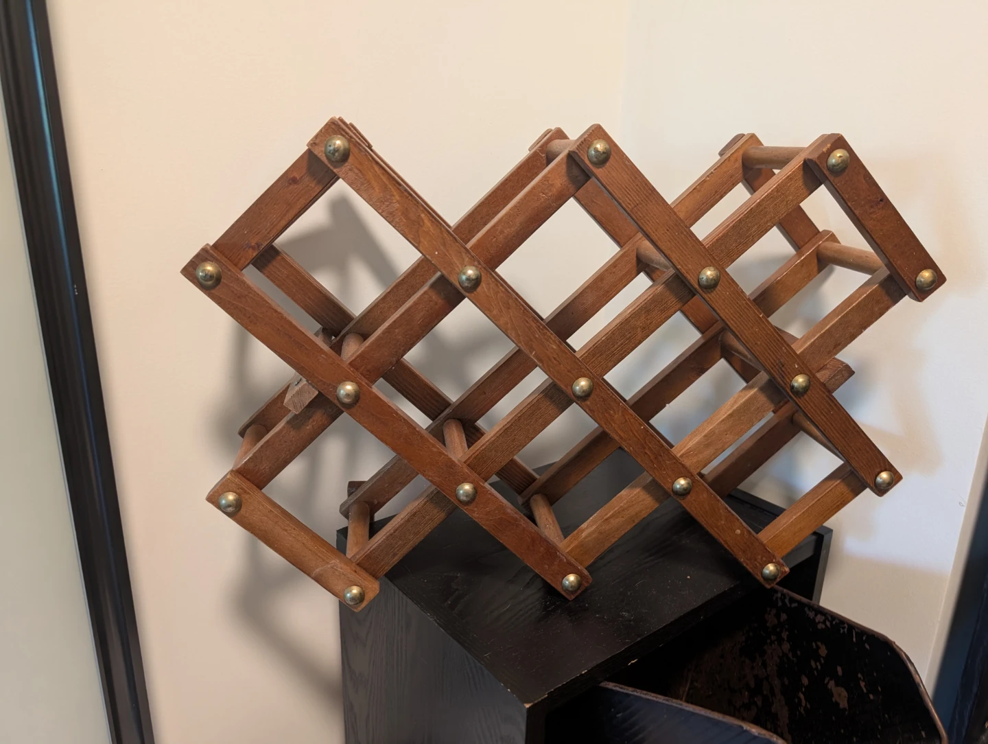 Wooden Folding Wine Rack (holds 8 bottles)