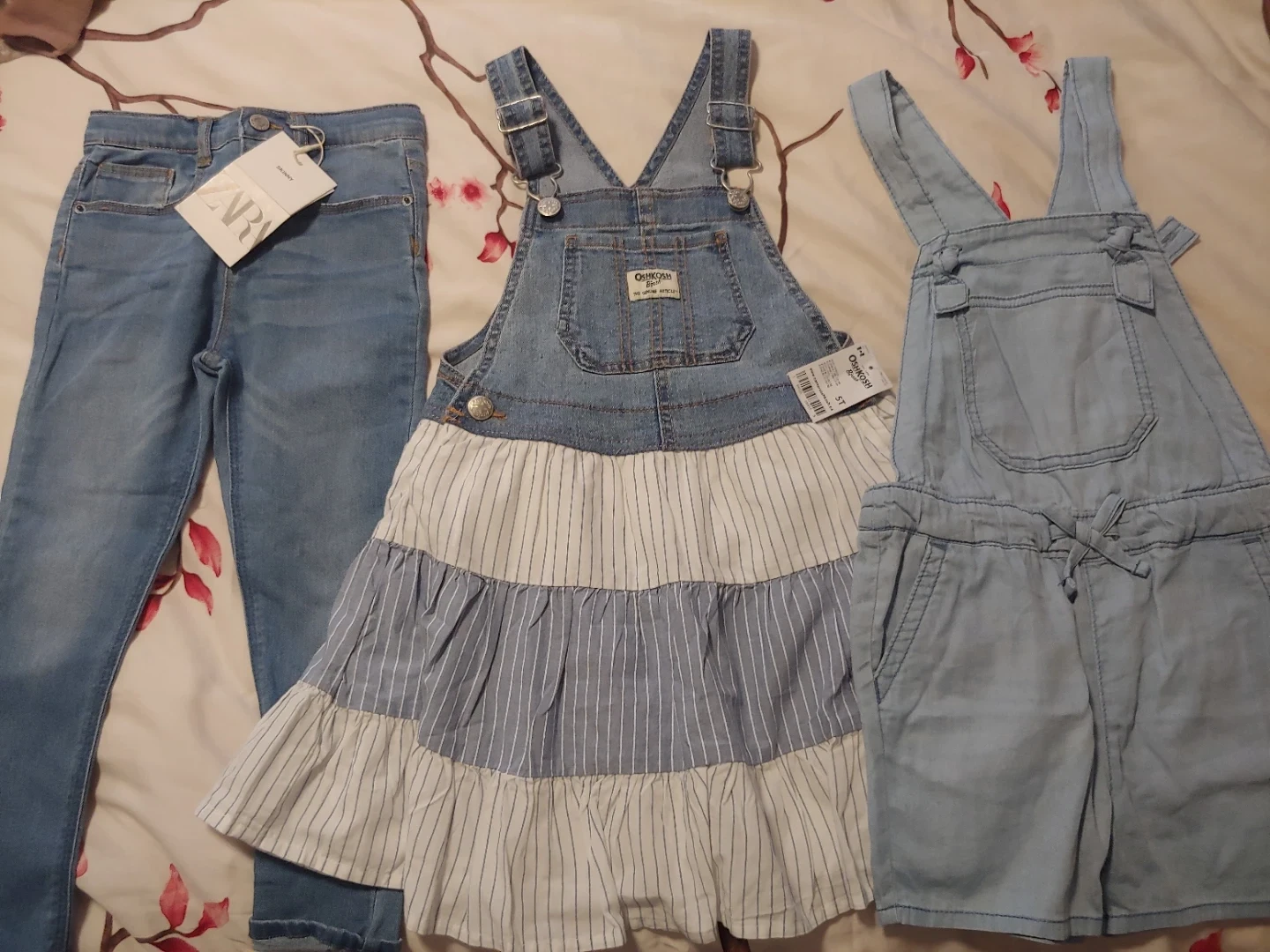 Zara Skinny Jeans & OshKosh B'gosh Overalls & Dress