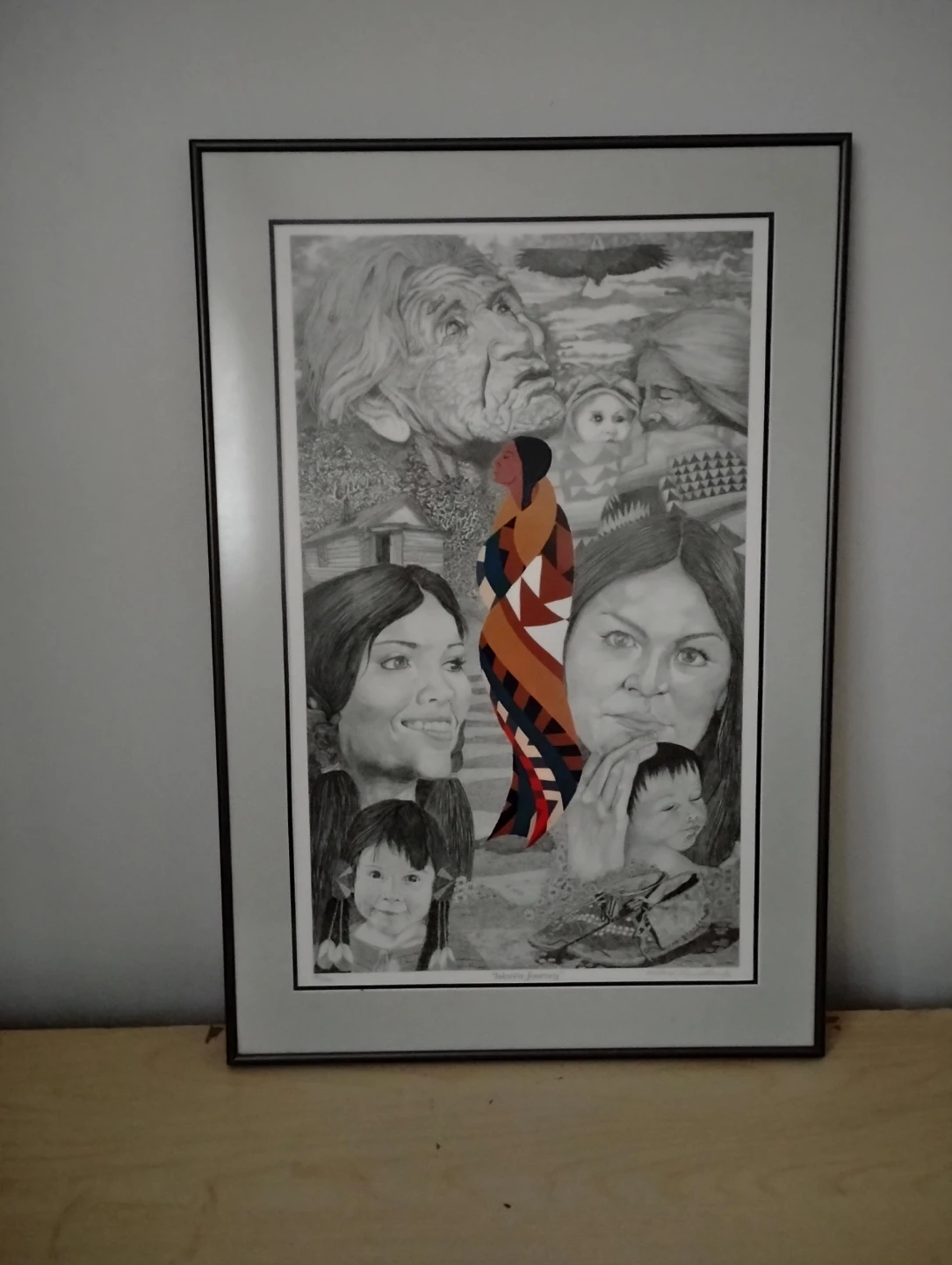 Framed Art Print - Indigenous Family Theme