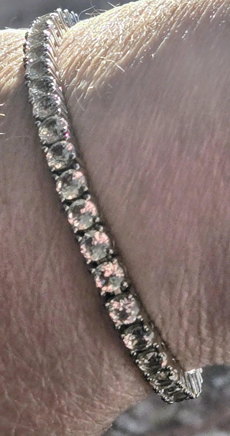 925 Sterling Silver Cubic Zirconia Tennis Bracelet,  Like New.