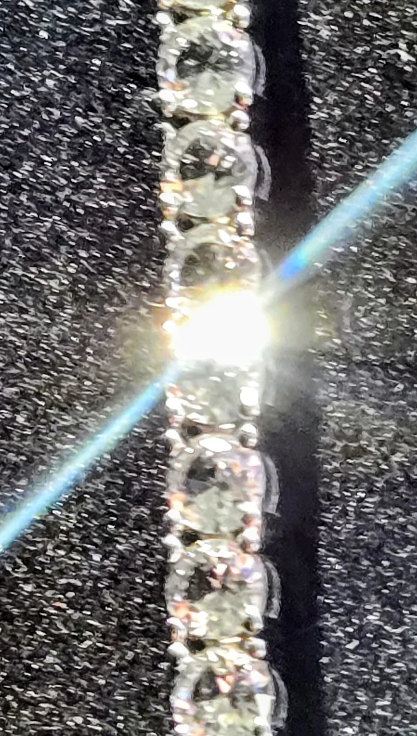 925 Sterling Silver Cubic Zirconia Tennis Bracelet,  Like New. - photo 3