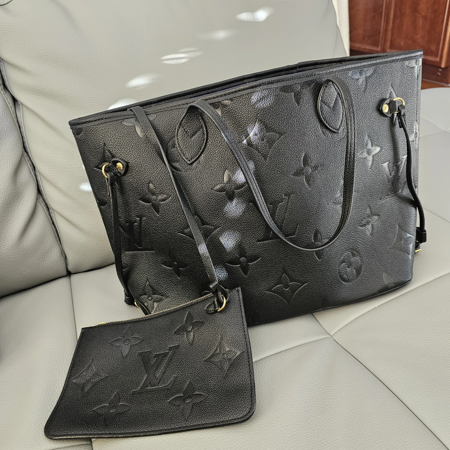 Louis Vuitton Black Monogram Empreinte OnTheGo GM Tote Bag