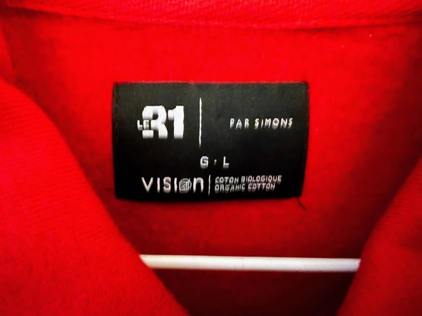 LE31 x PAR SIMONS Red Organic Cotton Blend Sweater - photo 3