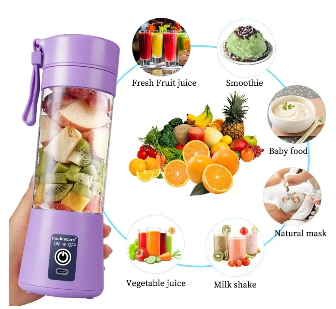 DoubleCare Portable USB Rechargeable Blender - Purple - photo 2