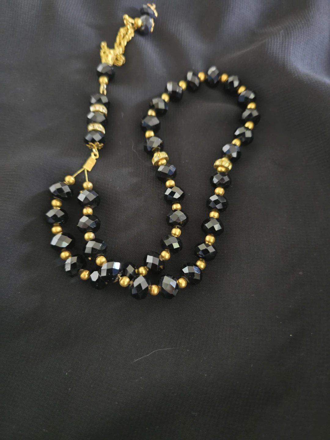 Black and Gold Crystal Prayer Beads - photo 2