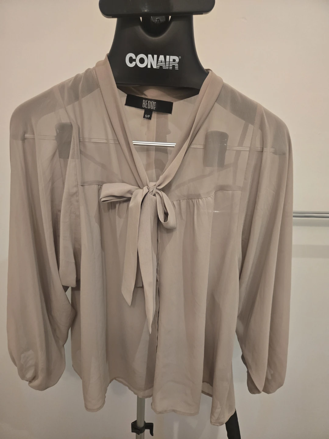 BEDO FEMME Sheer Bow Blouse - Small/Petit