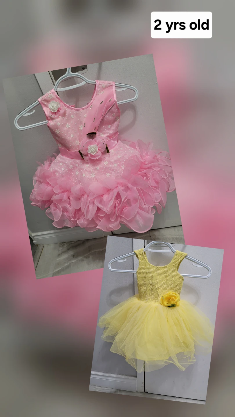 Girls' Dresses - Pink & Yellow (2 years old) both for $10