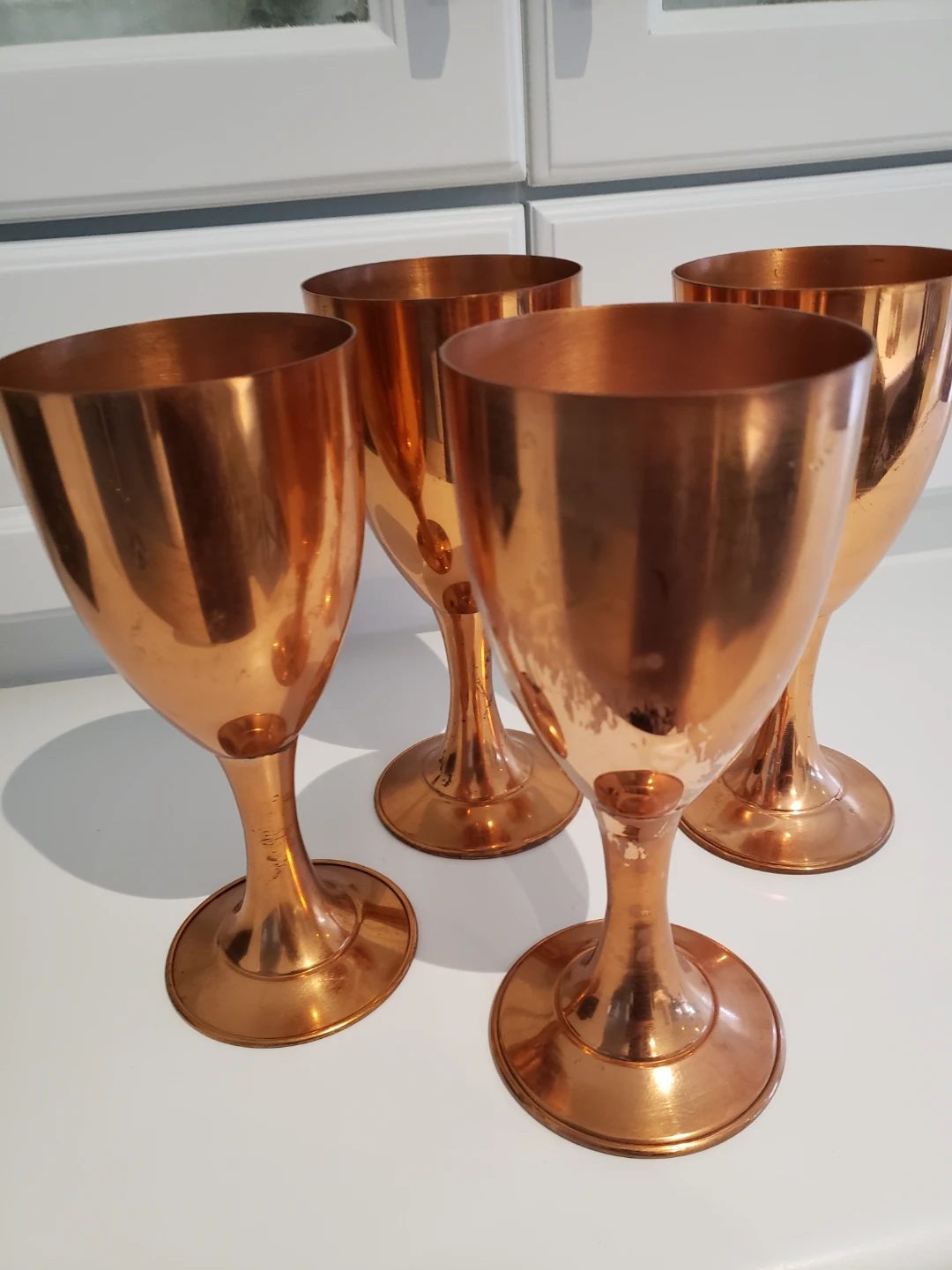 Set of 4 Copper Goblets