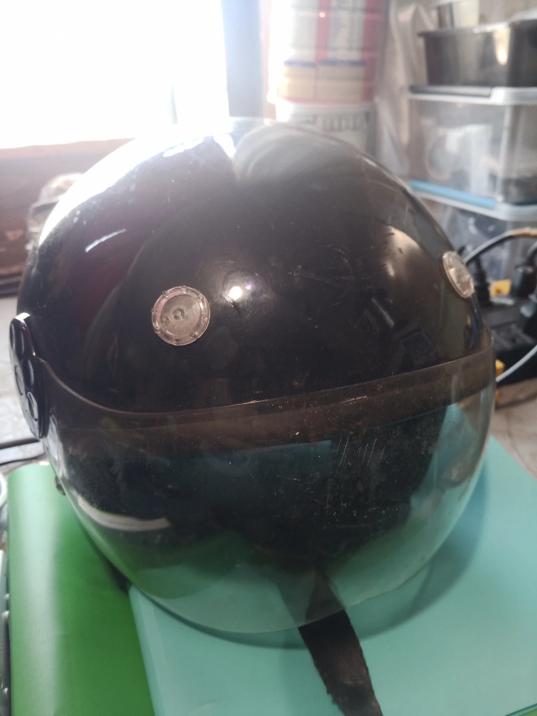 Black Motorcycle Helmet