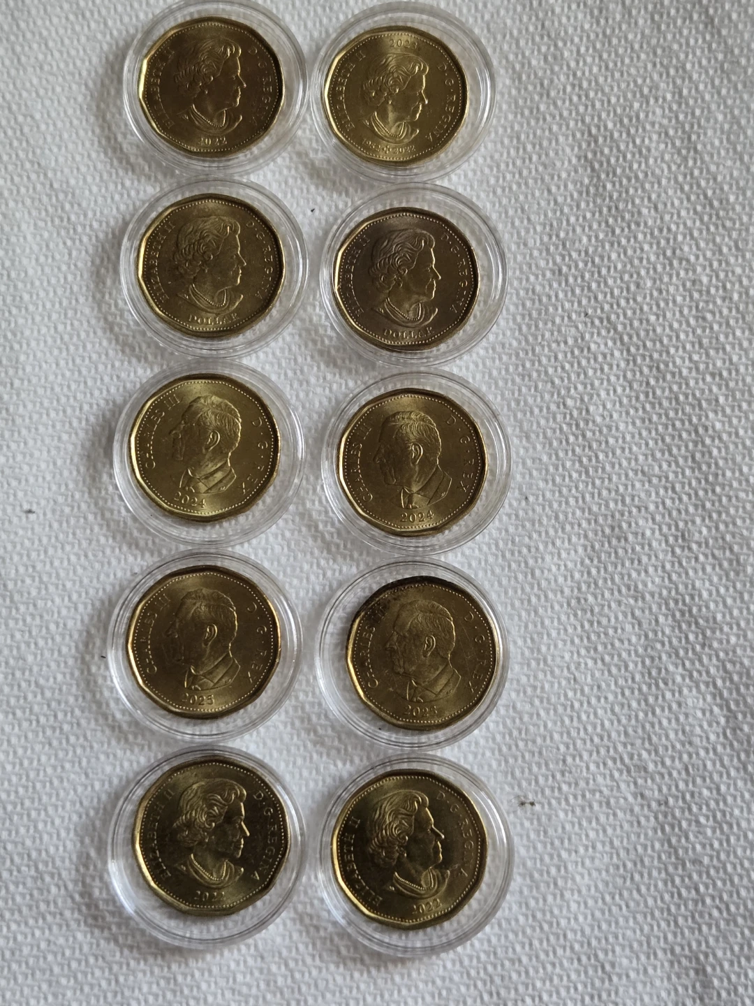 Collection of 10 Canadian Dollar Coins - photo 2