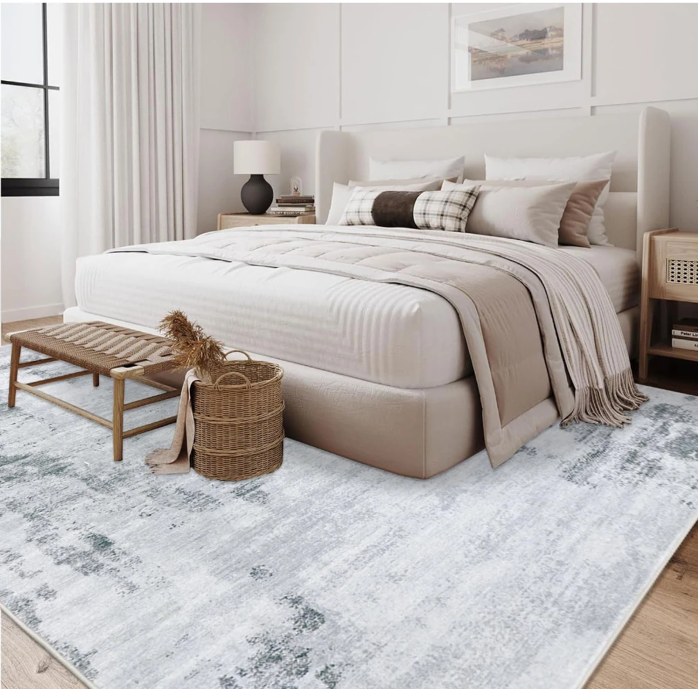 Modern Abstract Washable Area Rug 8 x 10