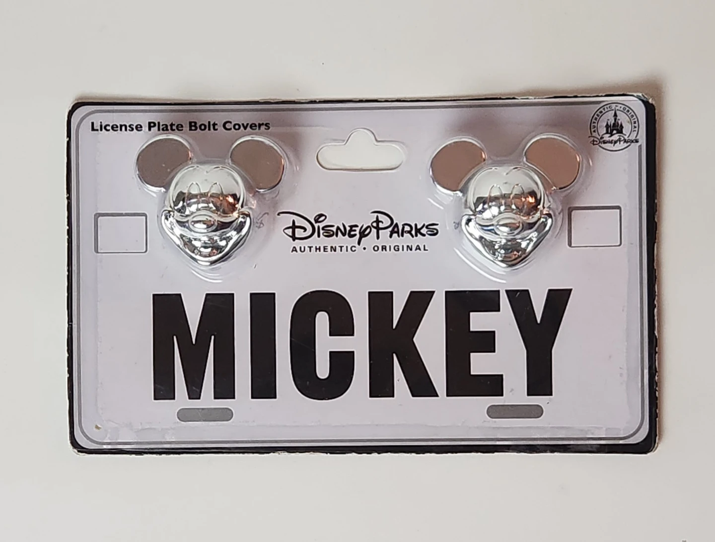 Mickey Mouse License Plate Bolt Covers