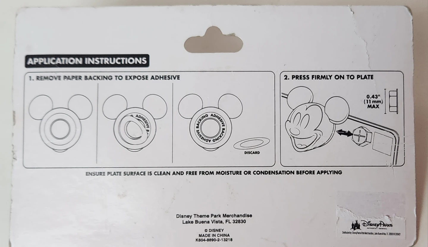 Mickey Mouse License Plate Bolt Covers - photo 3