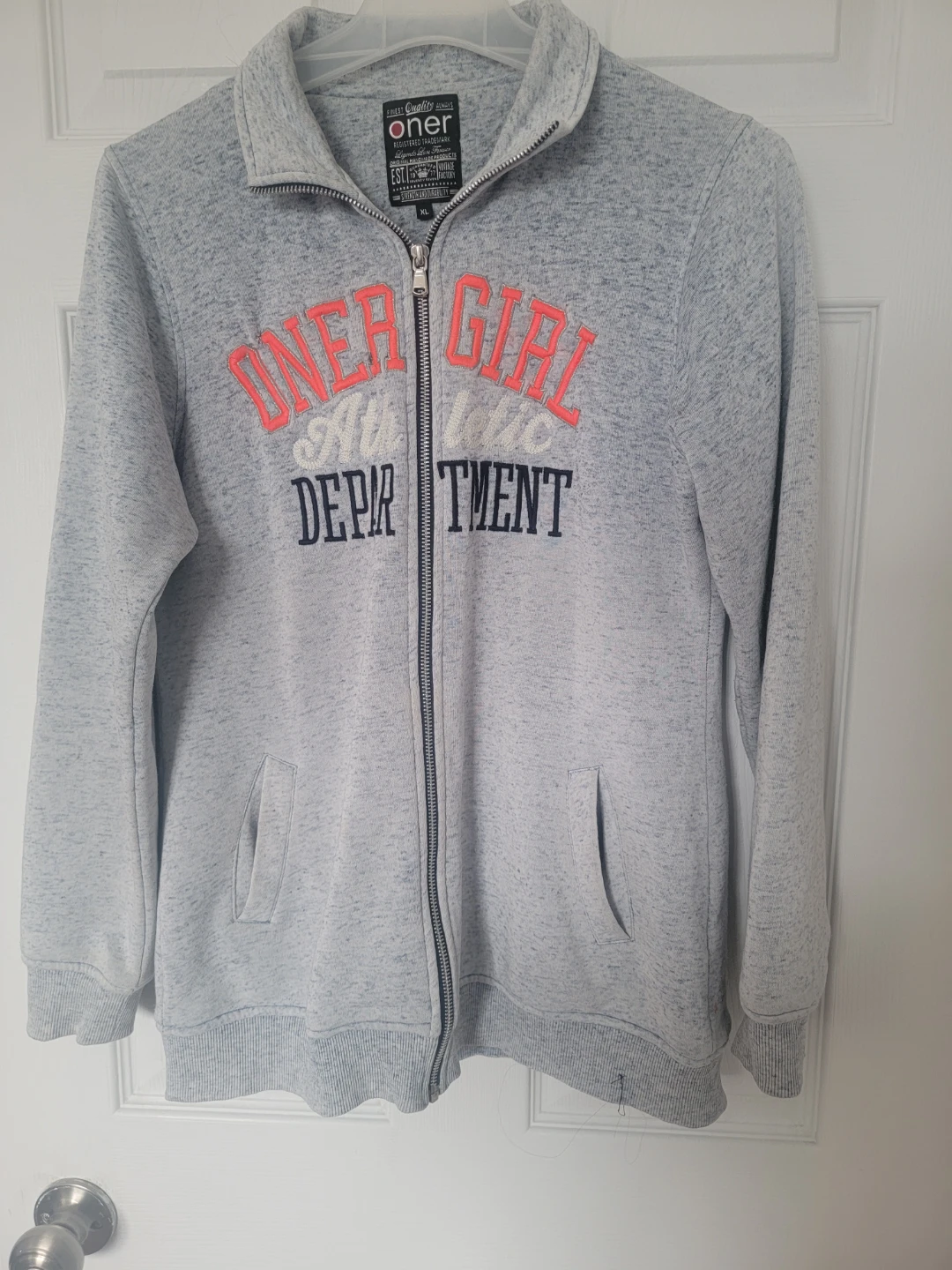 Oner Girl Athletic Zip-Up Hoodie XL