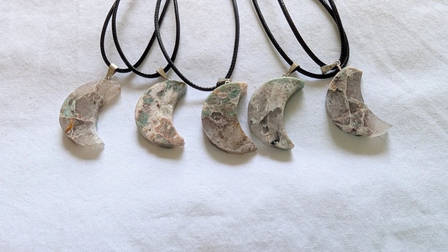 Crescent Moon Pendant Necklaces (Set of 5) - photo 2