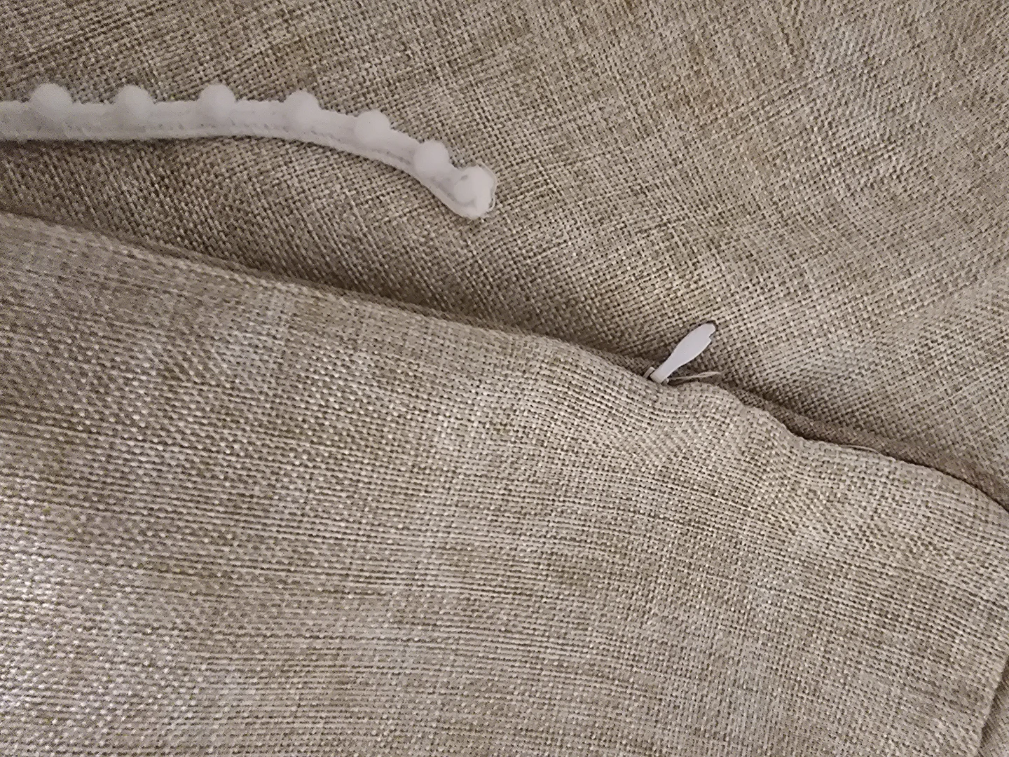 Beige Linen Pillow Cover with "Love" Design - photo 2