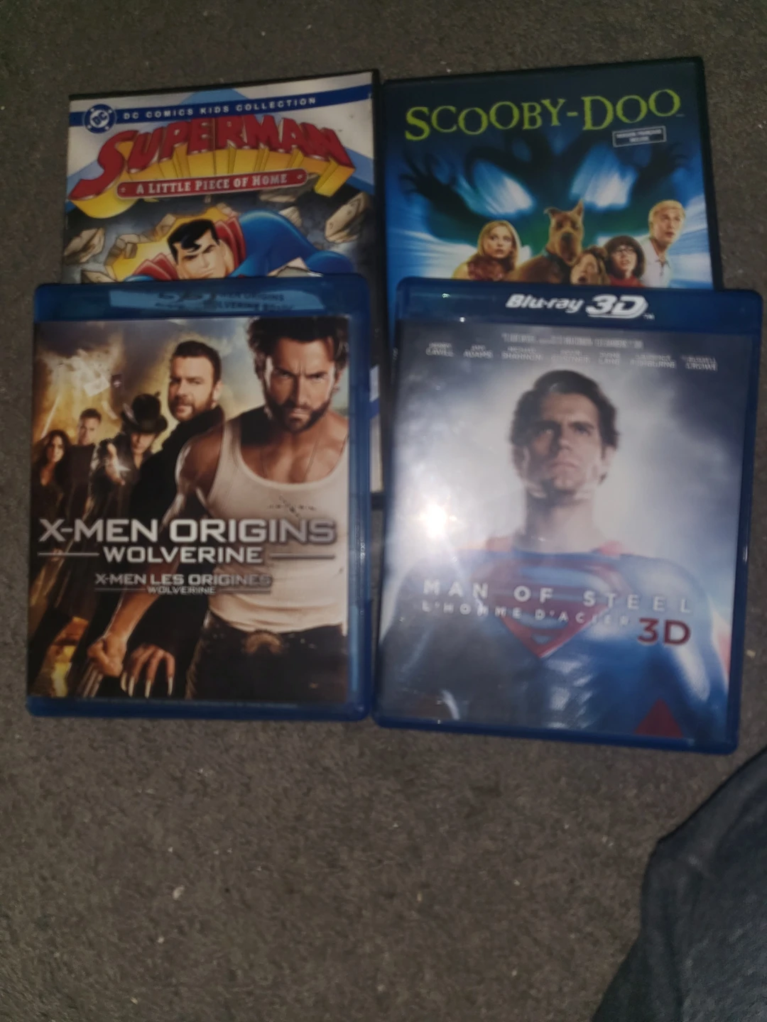 Superman, Scooby-Doo, X-Men Origins, Man of Steel Movies