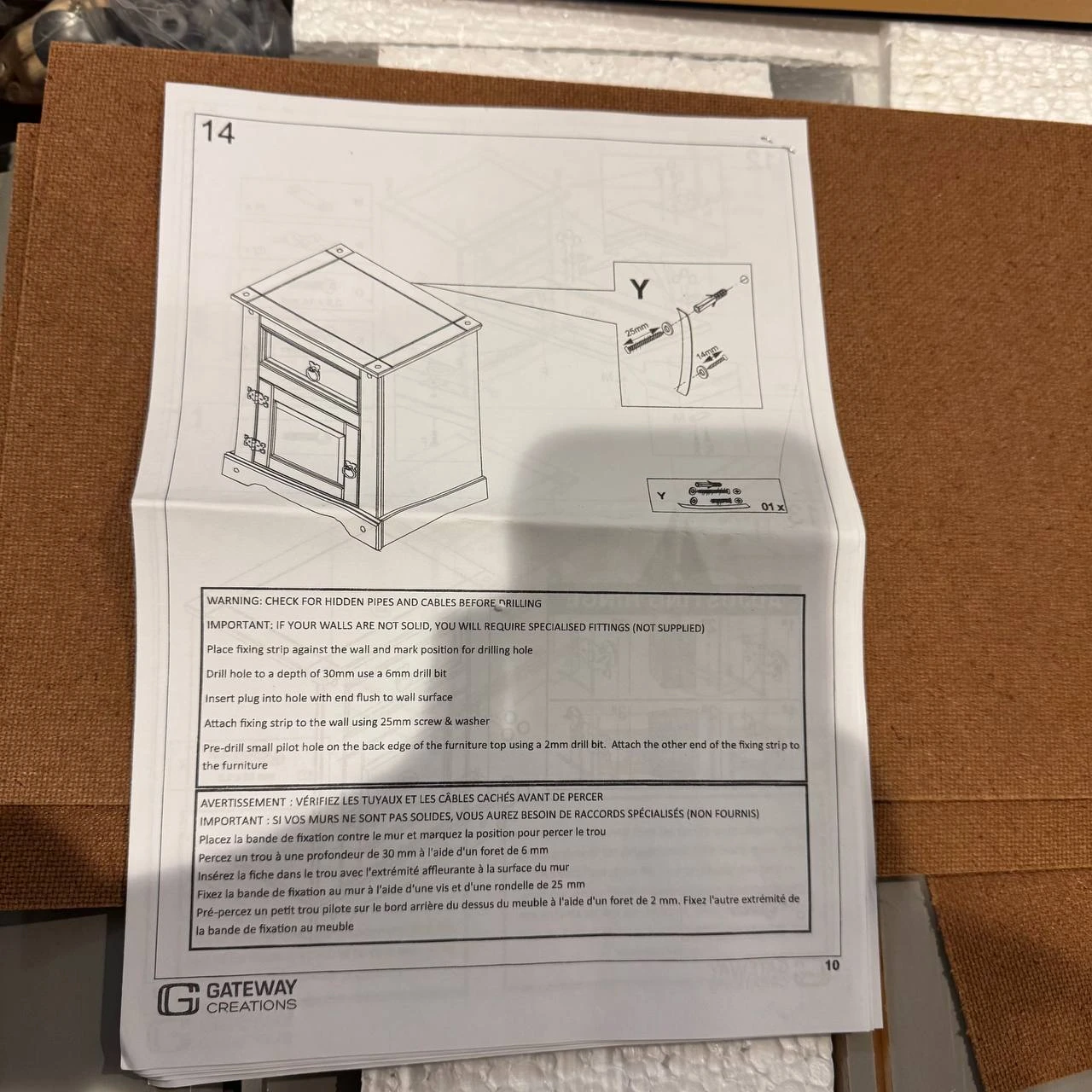 Corona Nightstand Grey - photo 2