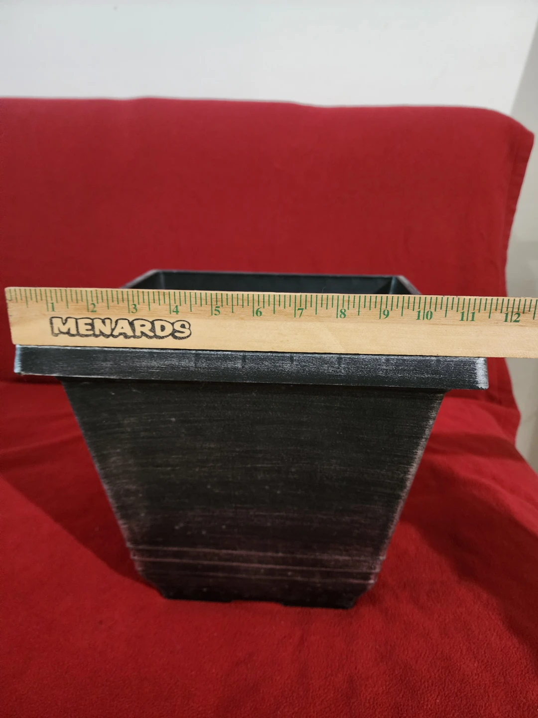 Black and Silver Square Planter Pot - photo 4