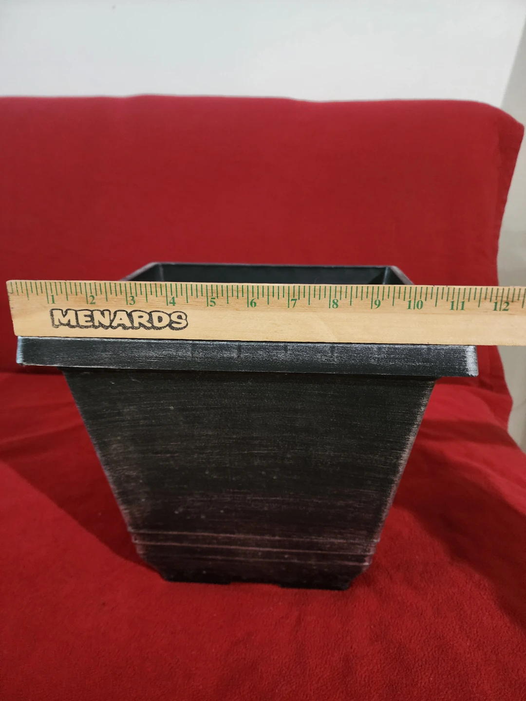 Black and Silver Square Planter Pot - photo 5