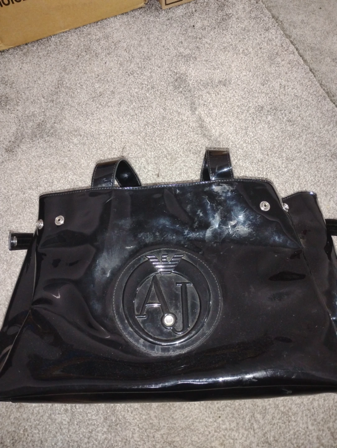 Giorgio Armani Black Patent Handbag?
