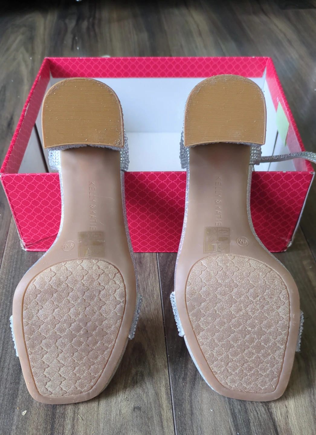 Kelly & Katie Silver Embellished Heels with Box