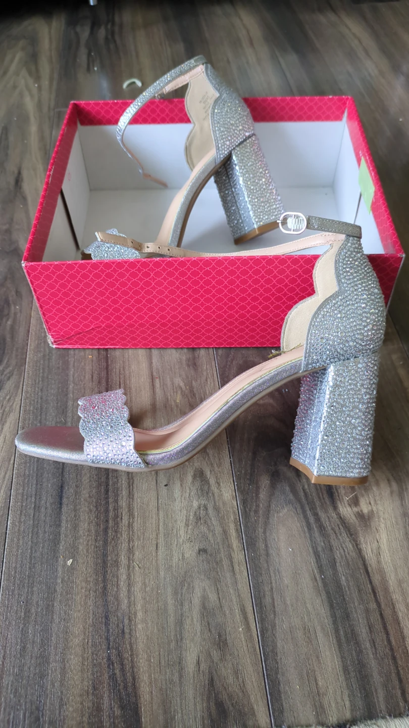 Kelly & Katie Silver Embellished Heels with Box - photo 2
