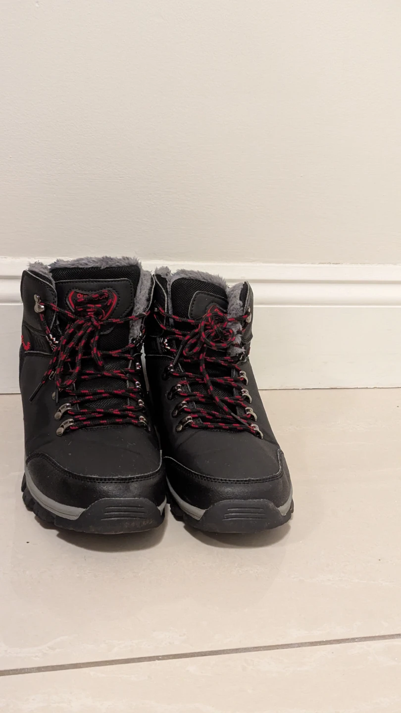 Black Winter Boots with Fur Lining