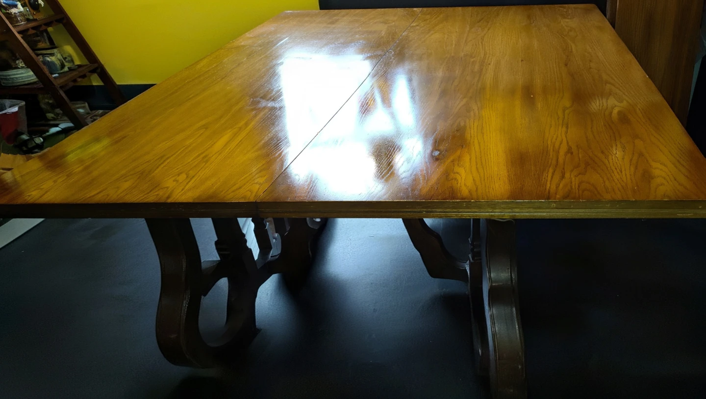 Vintage solid Oak dining table