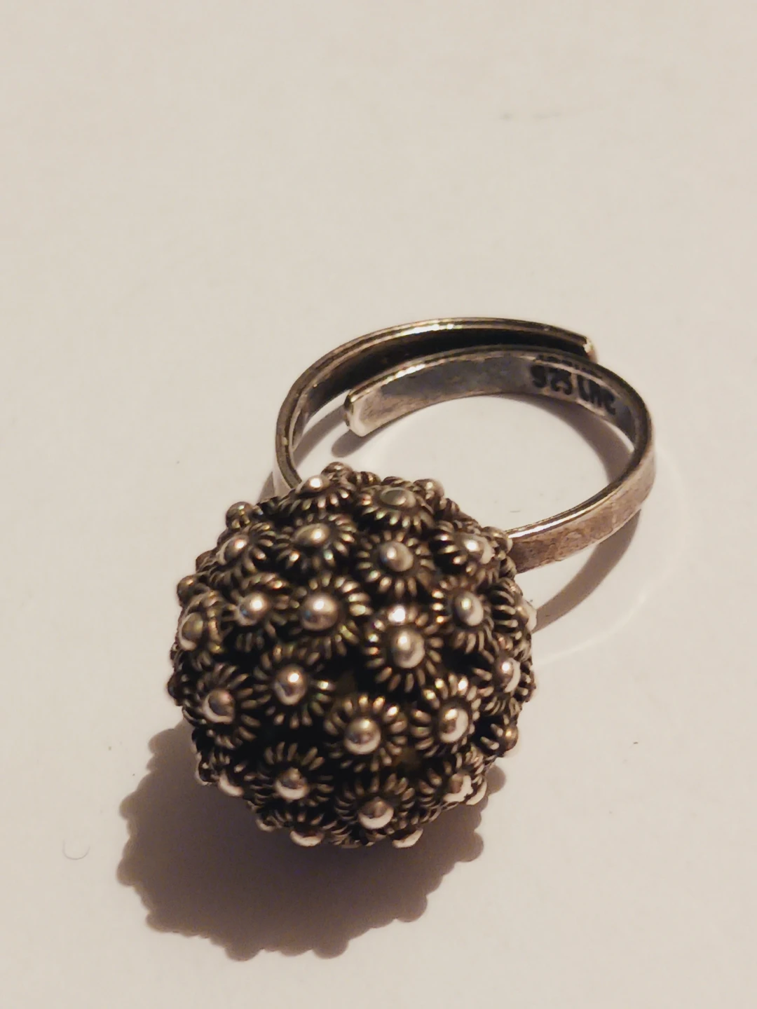Taxco Mexico Sterling Silver 925 Filigree Ball Ring.7. - photo 3
