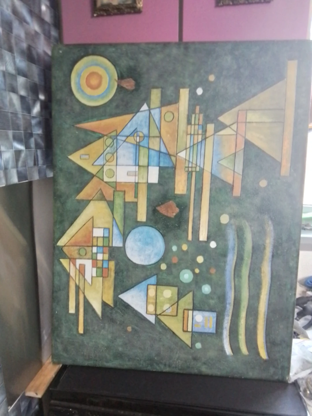 Large Hand-Painted Wassily Kandinsky Reproduction