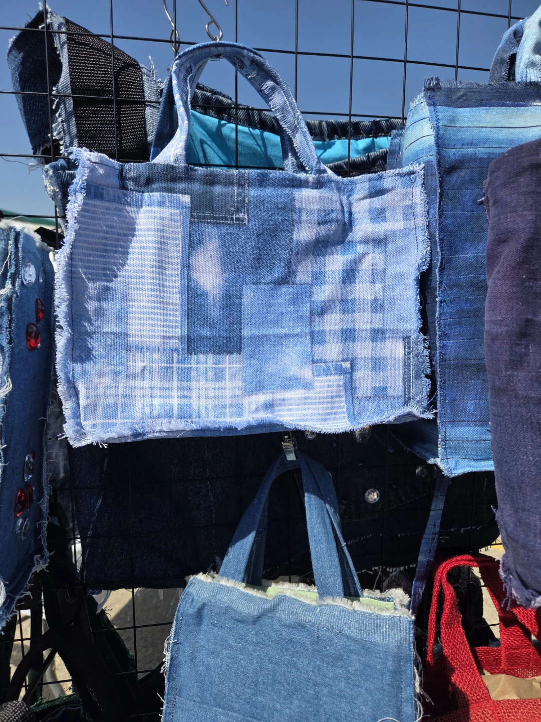 Patchwork Denim Tote Bag