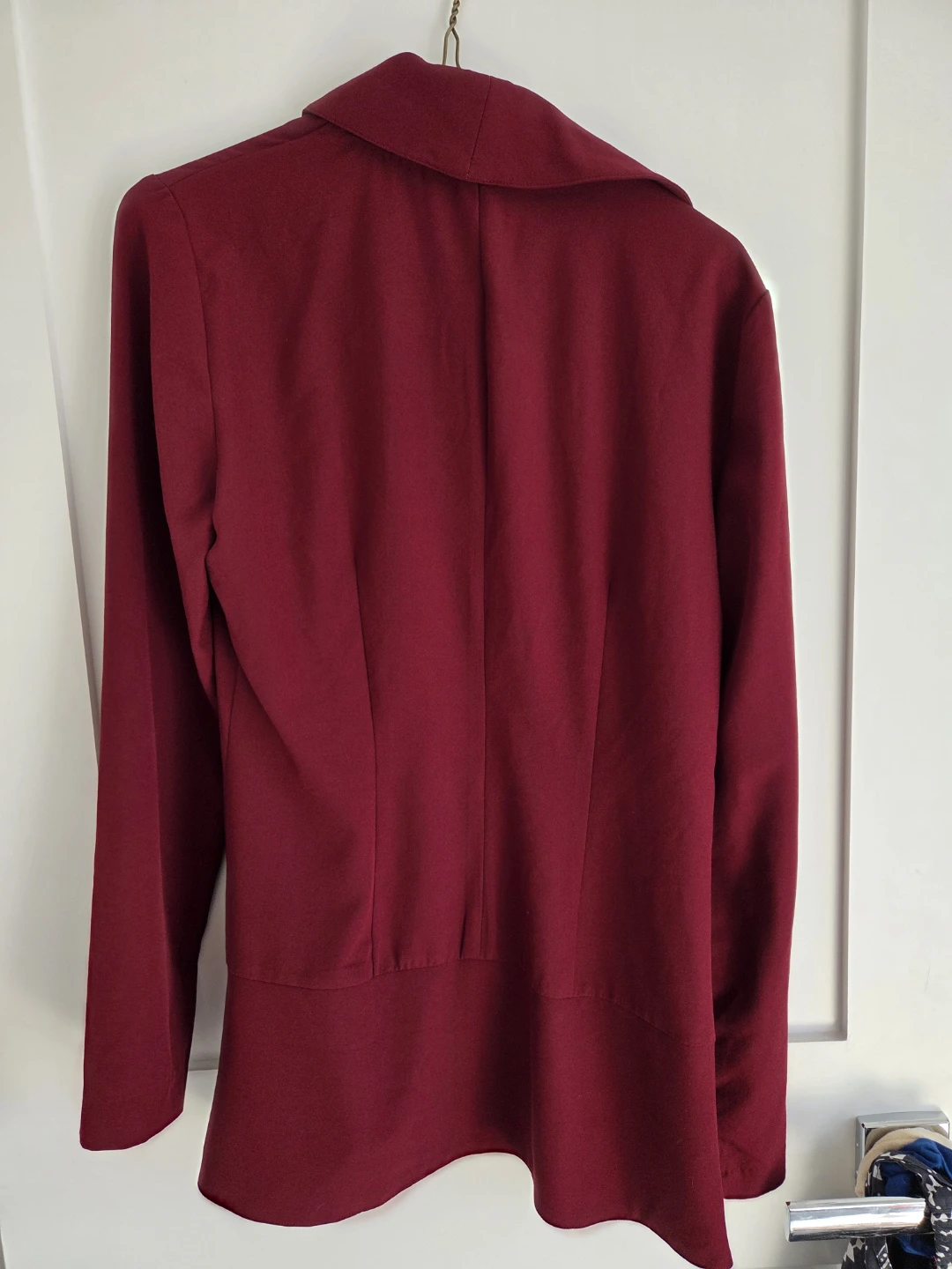 Dynamite Long Woven Overpiece Blazer - Cherry Cola - Size M - photo 5