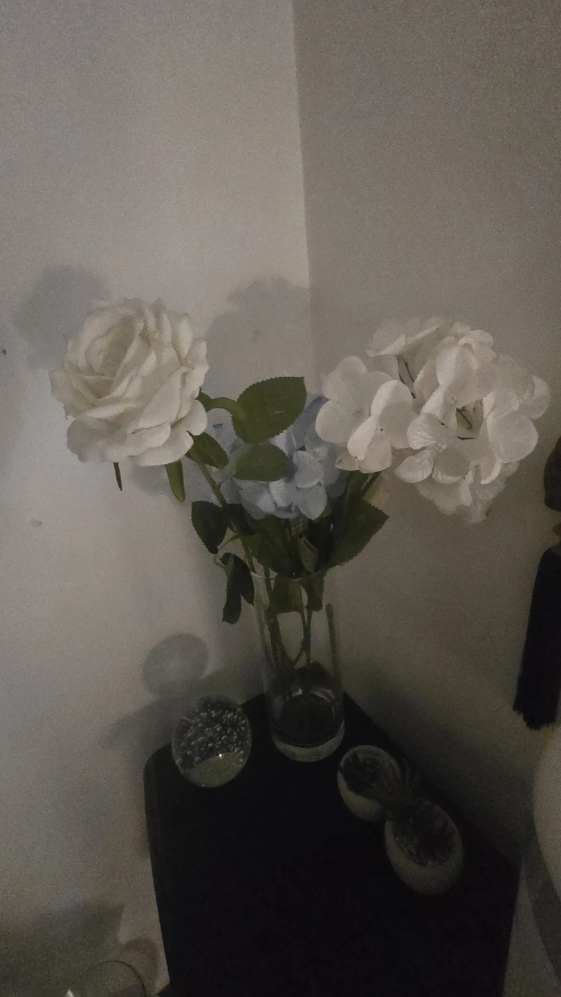 Artificial Flower Arrangement with Glass Vase - photo 3