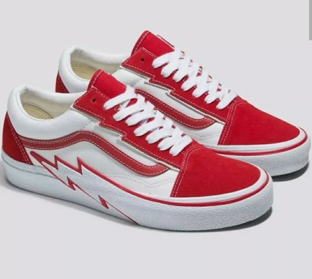 Brand new Old Skool Bolt 2-Tone Red White US 8