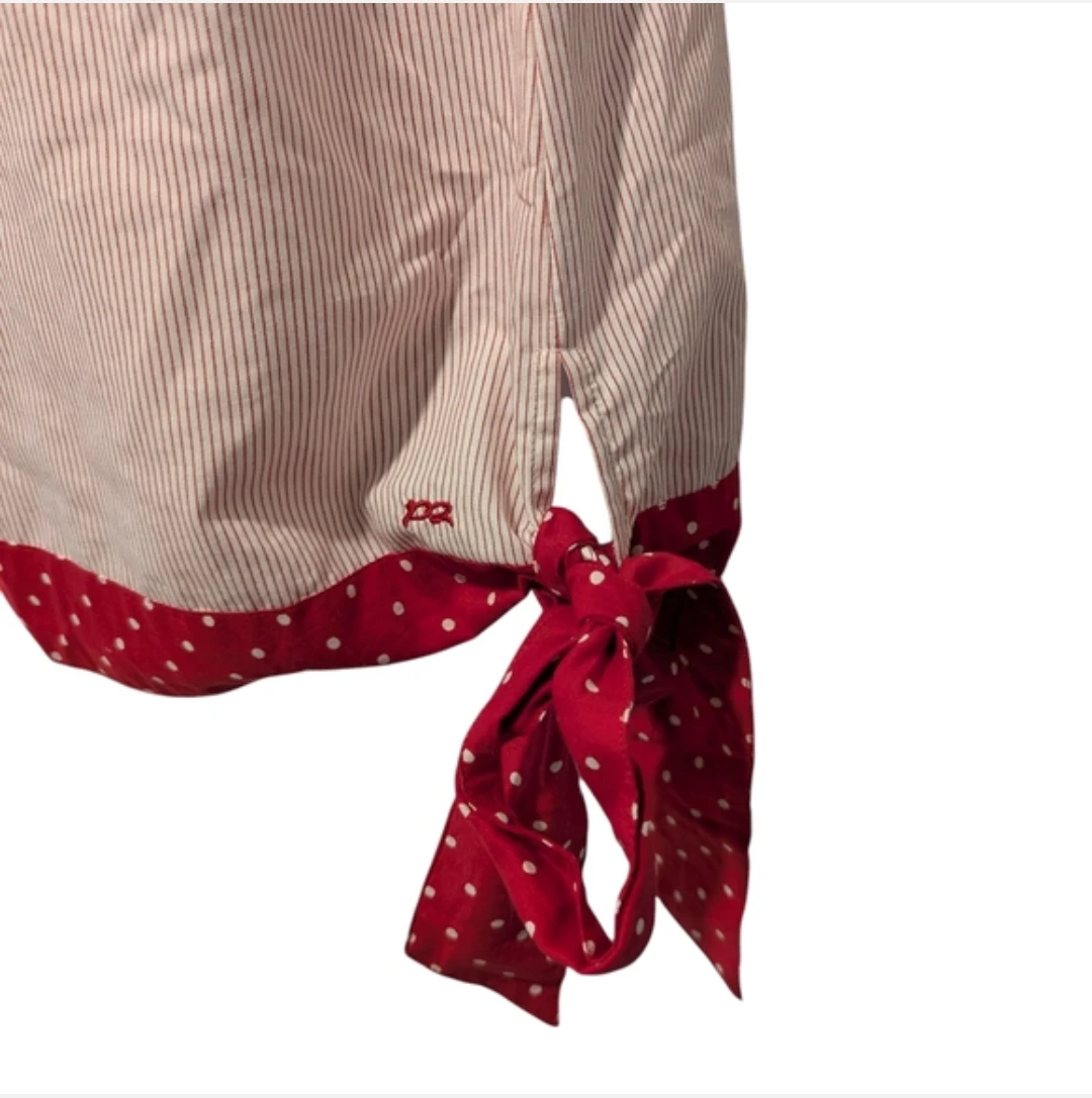 Point Zero Red Polka Dot Striped Camisole Top - photo 2