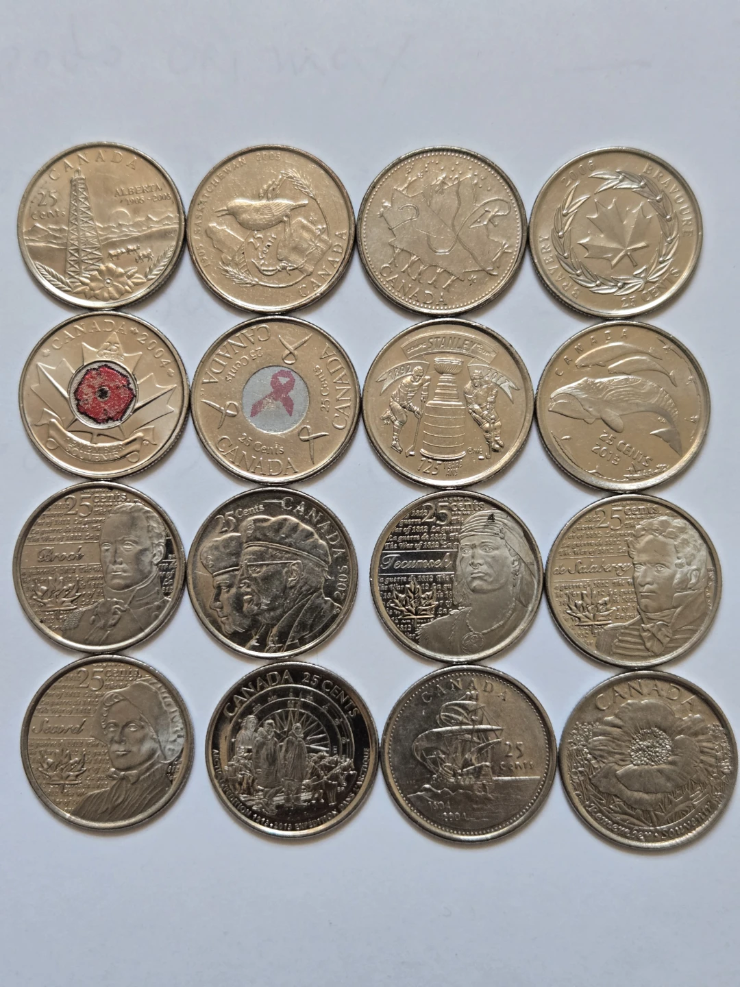 Collection of Canadian 25 Cent Coins