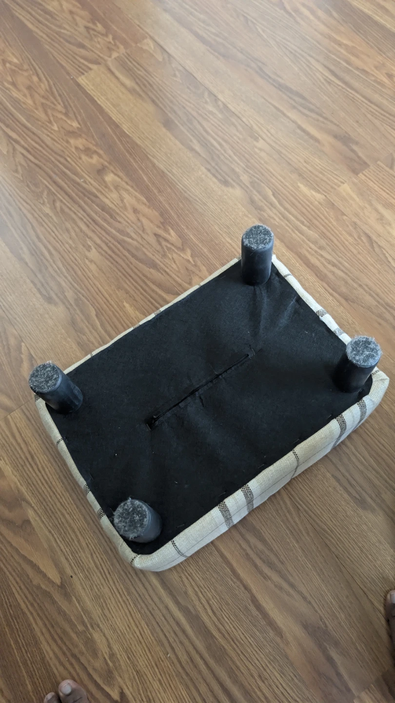 Plaid Footstool Ottoman - photo 4
