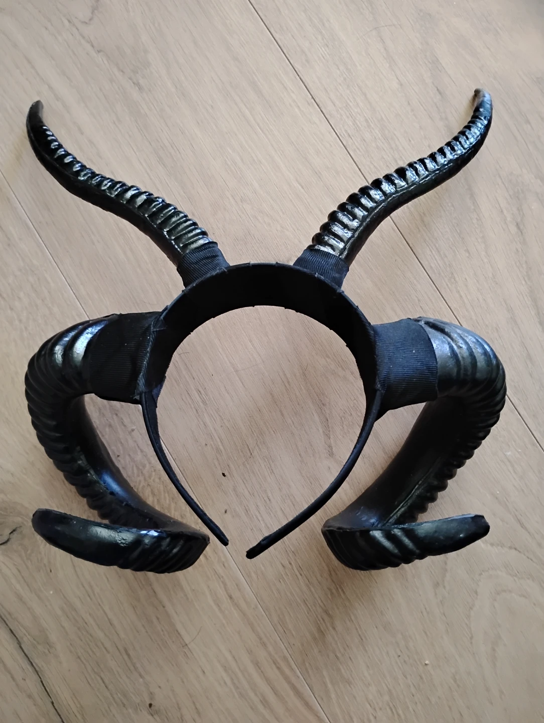 Black Ram Horns Headband