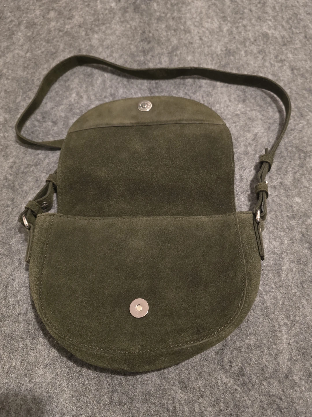 Contemporay Green Suede Saddle Only  Bag #thriftypicks - photo 2