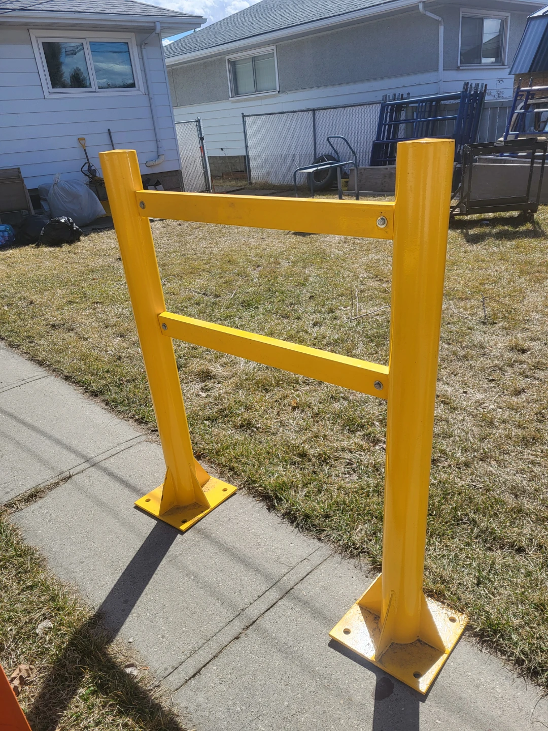 Yellow Metal Guard Rail Bollard - photo 3