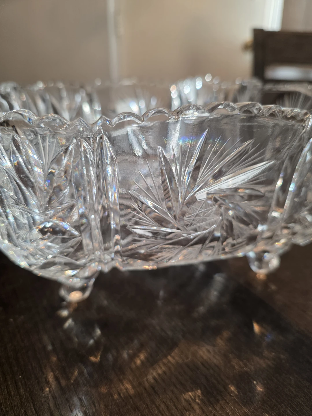 Vintage Bohemian crystal bowl