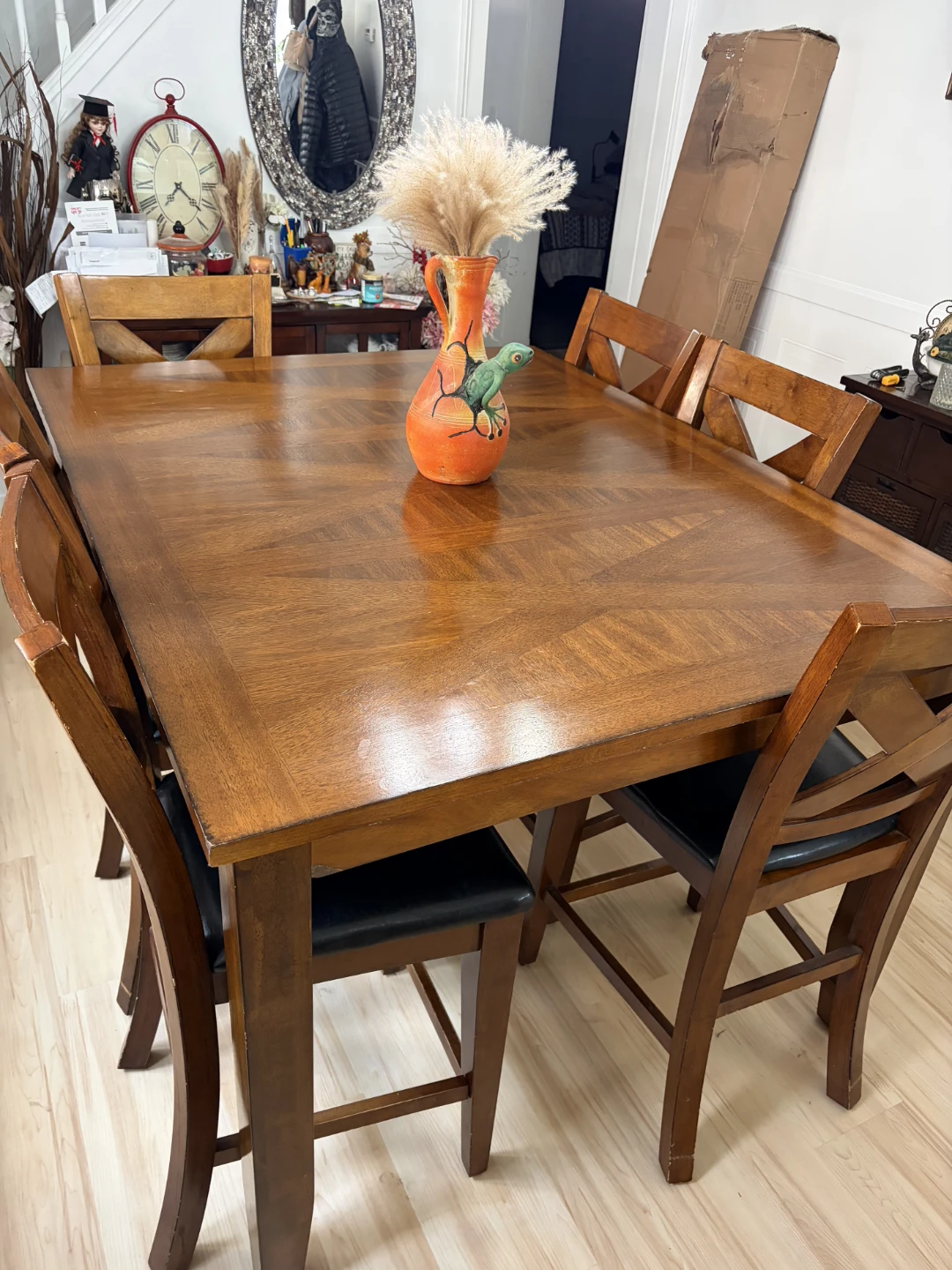Wooden Dining Table and Chairs Set