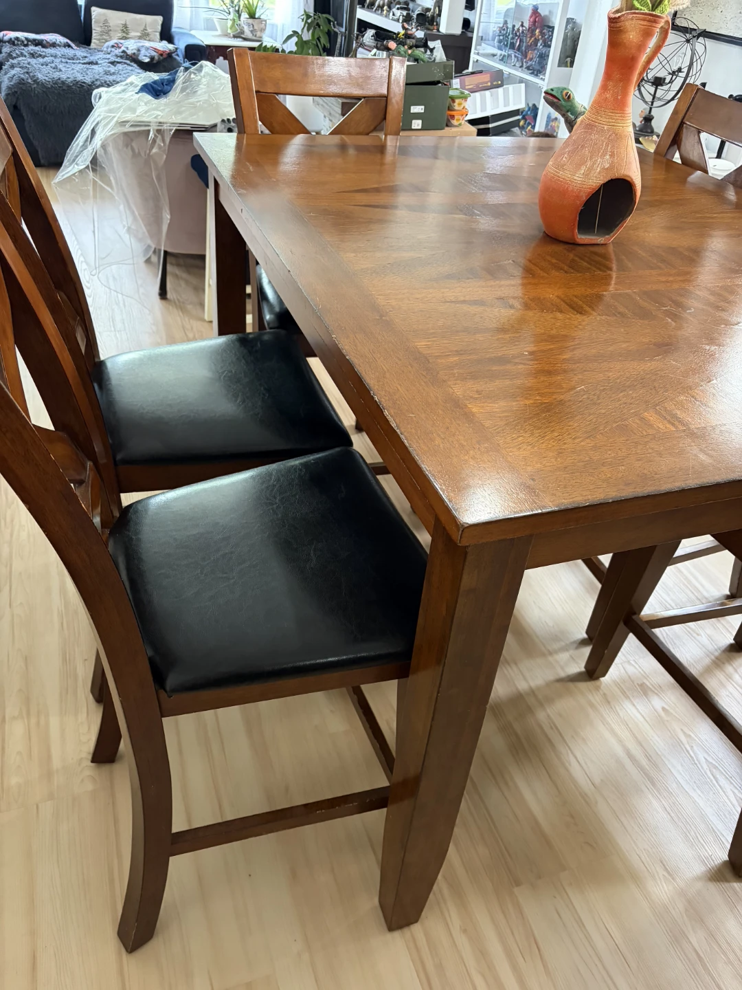 Wooden Dining Table and Chairs Set - photo 2