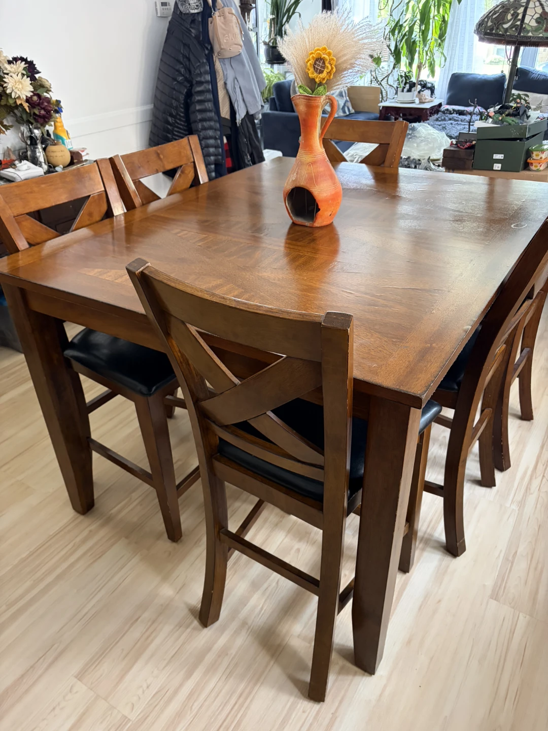 Wooden Dining Table and Chairs Set - photo 3
