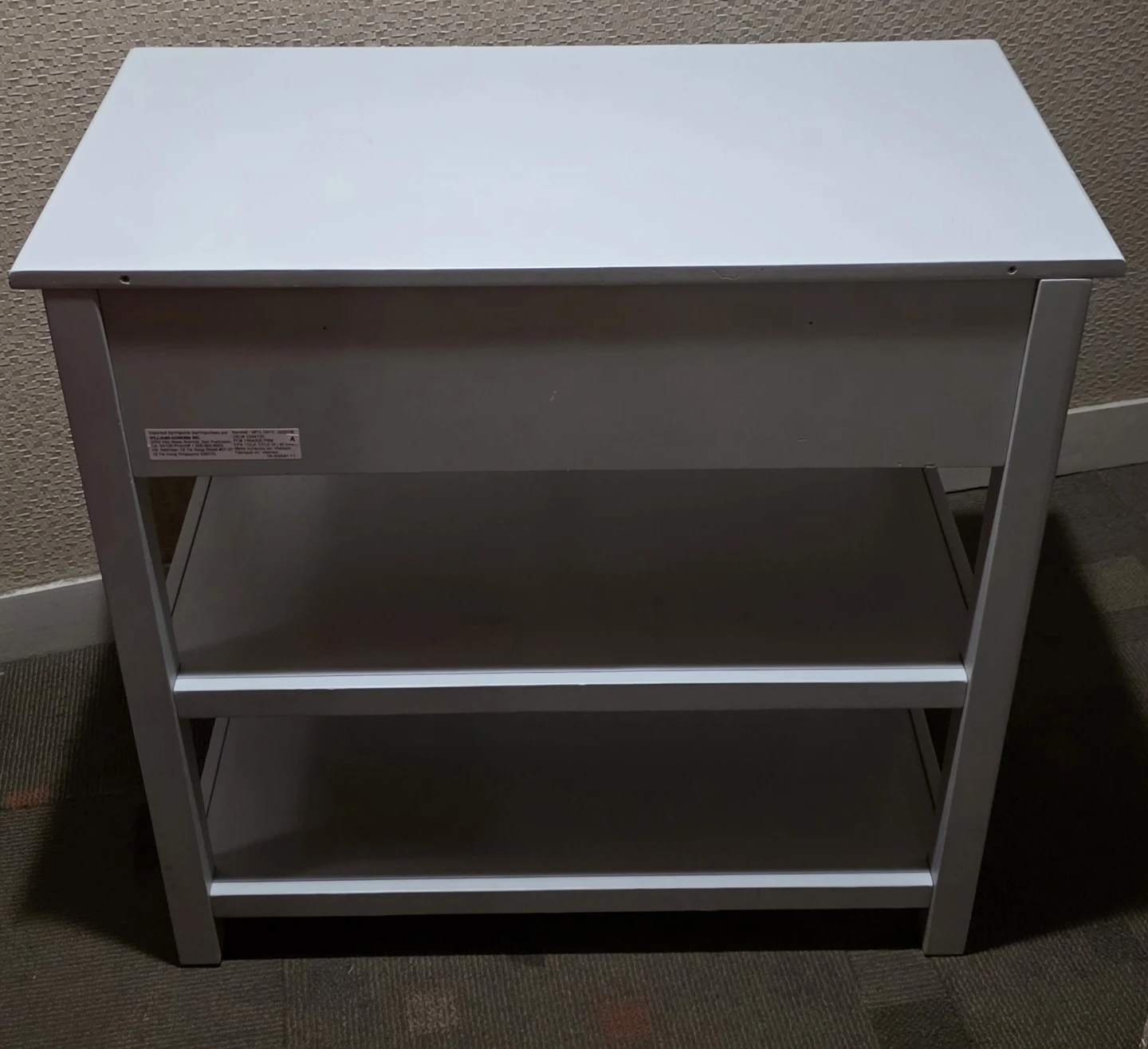 Gray changing Table with Drawer and Shelves - photo 2