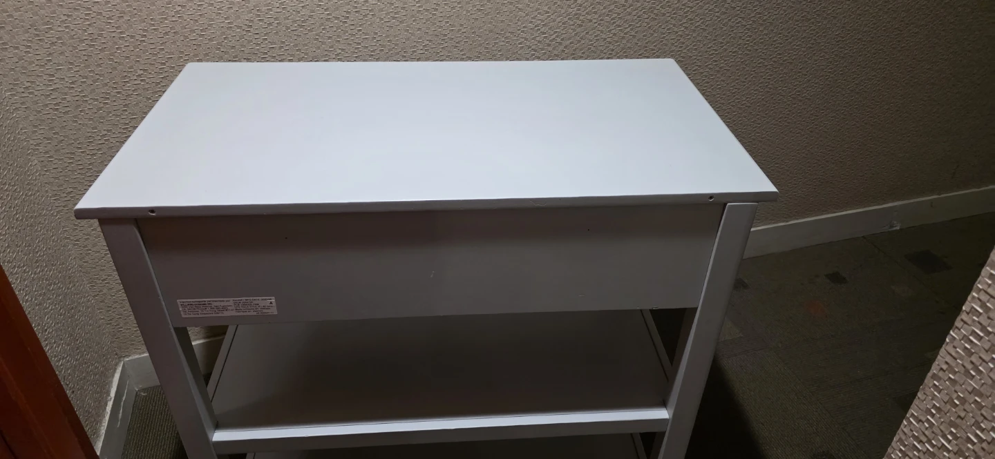 Gray changing Table with Drawer and Shelves - photo 4