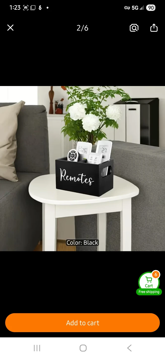 NEW Black Wooden Remote Caddy Organizer - photo 2